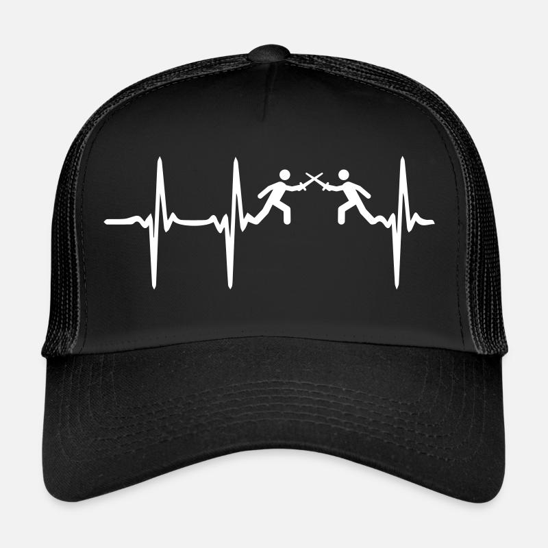 Heartbeat Fencing Trucker Cap
