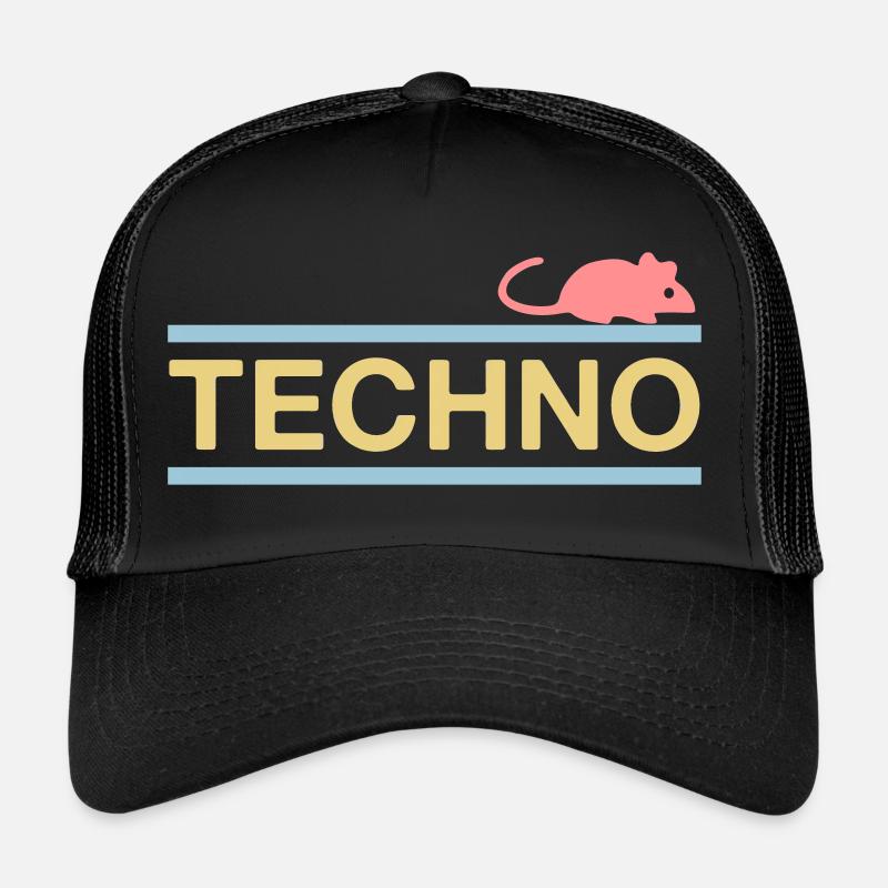 ★ design colors changeable ★ Technomaus (mouse) - Trucker Cap - black/black