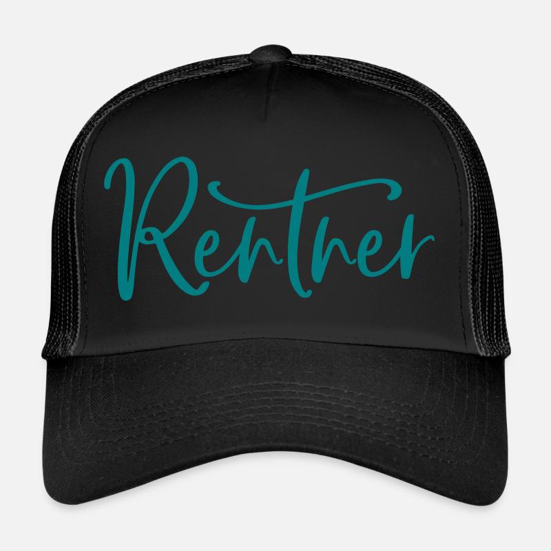 Rentner Ruhestand Rente (Farbe änderbar) - Trucker Cap - Schwarz/Schwarz