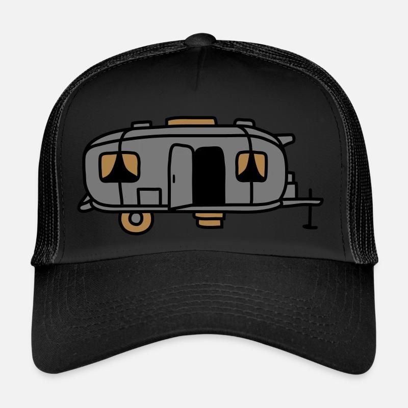 Camping Wagen Comic Design Trucker Cap