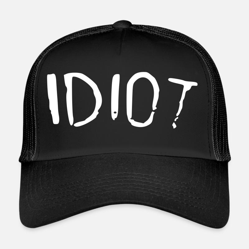 idiot - Trucker Cap - black/black