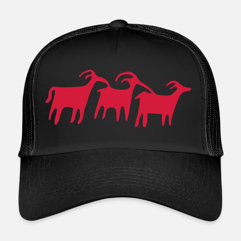 petroglyphe herde vektor Trucker Cap