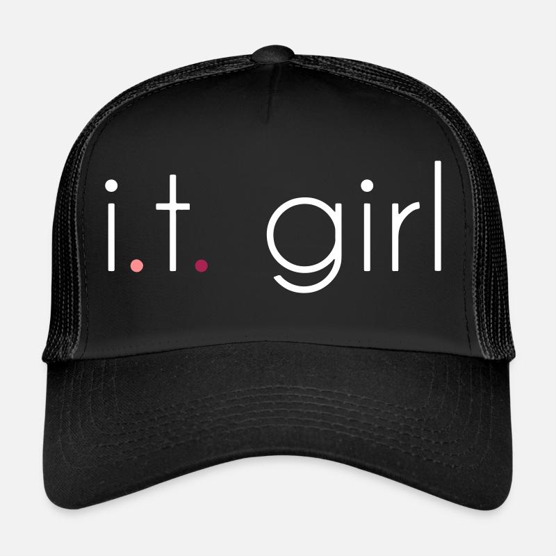 coder shirt it girl - Trucker Cap - black/black