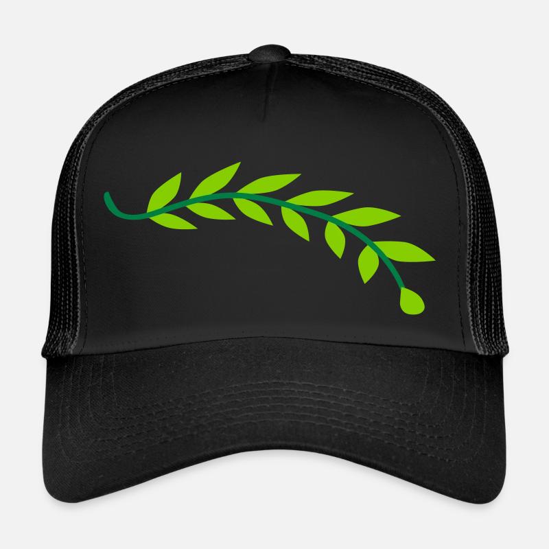 Branche de feuille de laurier végétal Casquette trucker 