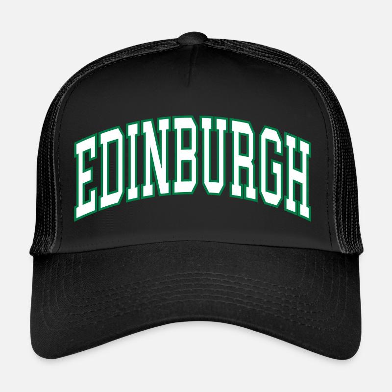 Edimbourg - Casquette trucker  - noir/noir