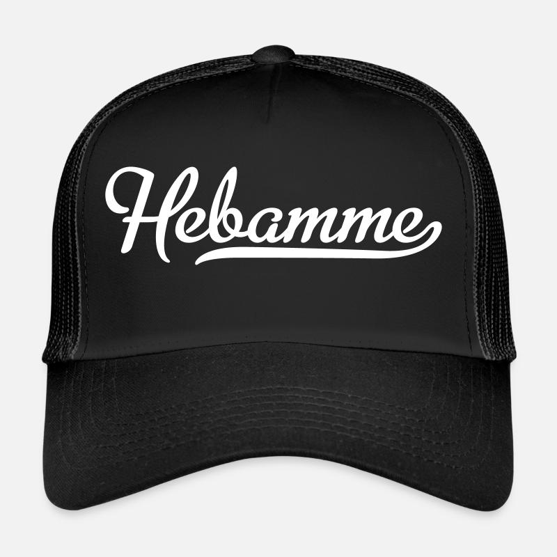 Hebamme - Trucker Cap - Schwarz/Schwarz