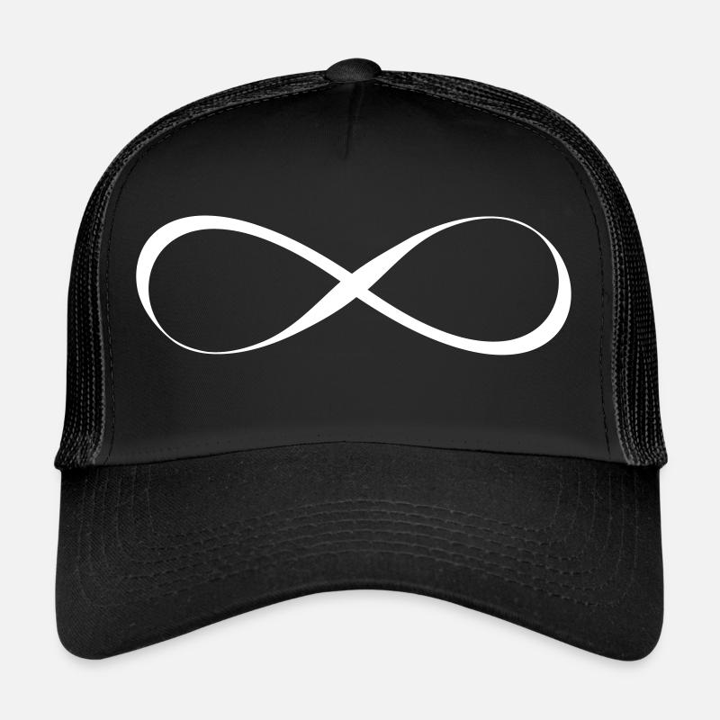 Infinity symbol infinity calligraphy - Trucker Cap - black/black
