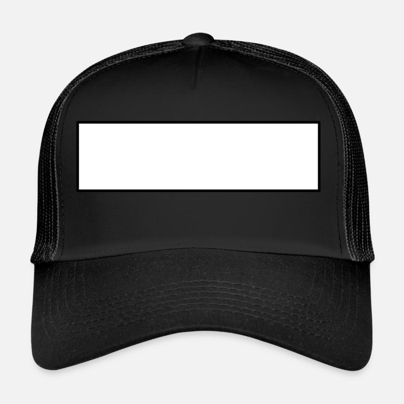 Weißer Balken weiß Schild Rechteck Trucker Cap