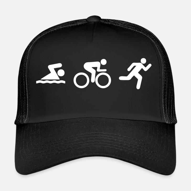 triathlon - Casquette trucker  - noir/noir