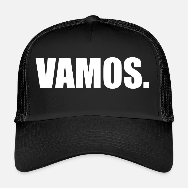 VAMOS Komm schon Motivation Spanien - Trucker Cap - Schwarz/Schwarz