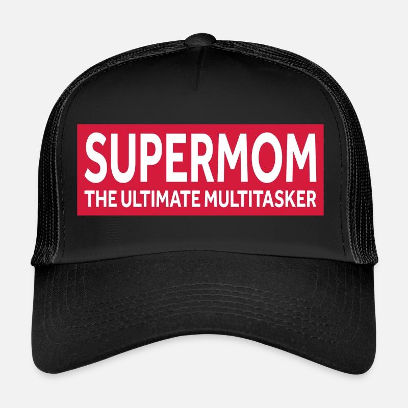 SUPERMOM - THE ULTIMATE MULTITASKER - Trucker Cap - black/black
