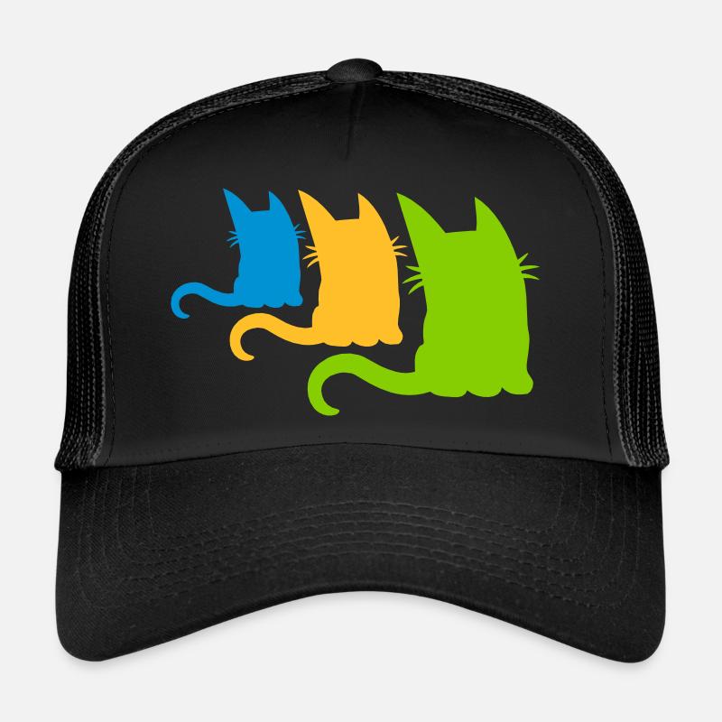 3 petits chats colorés Casquette trucker 