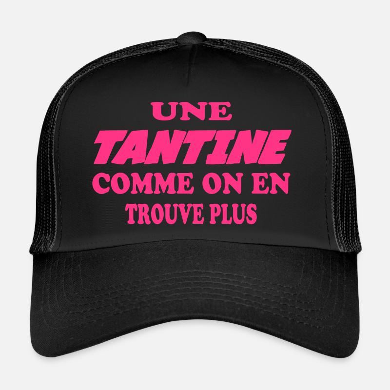 UNE TANTINE COMME ON EN TROUVE PLUS - Casquette trucker  - noir/noir