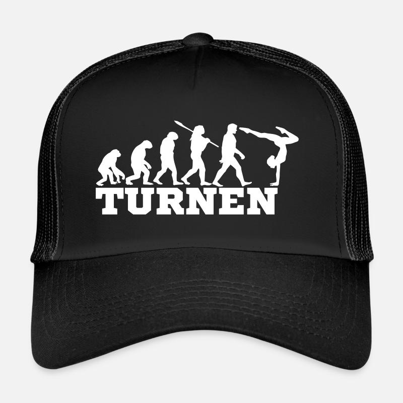 Turnen Bodenturnen Damen Mädchen Geschenkidee - Trucker Cap - Schwarz/Schwarz