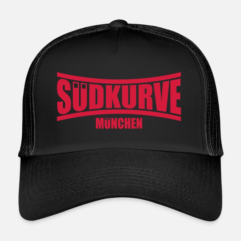 Südkurve München | Farbe änderbar - Trucker Cap - Schwarz/Schwarz