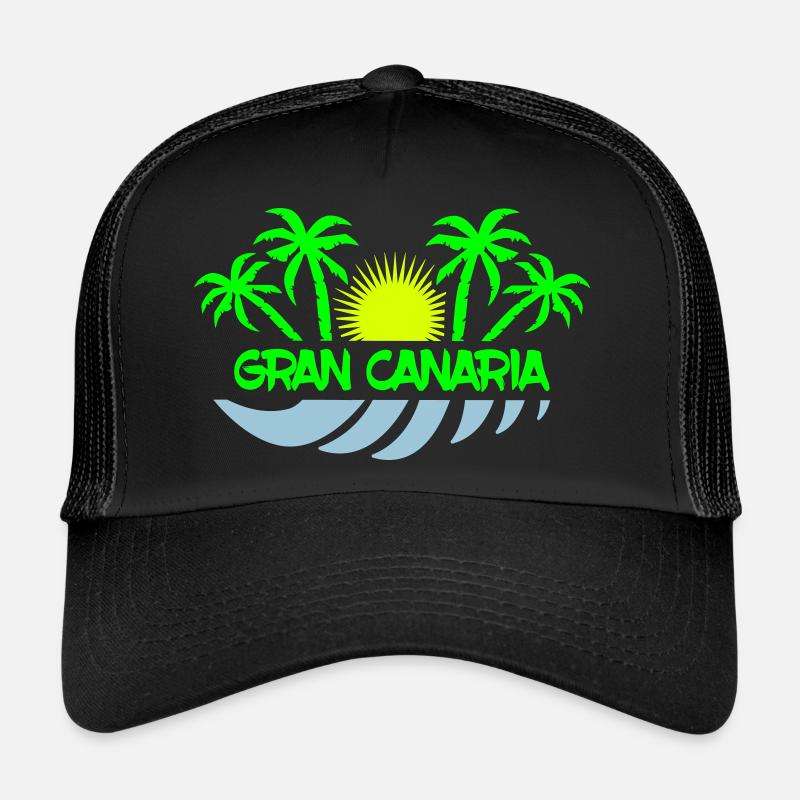 gran canaria - Trucker Cap - Schwarz/Schwarz