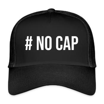 # No Cap - Trucker Cap - Schwarz/Schwarz - Vorne