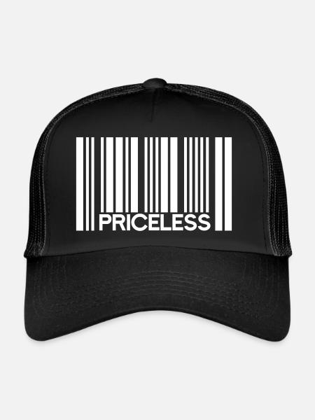 Code à barres inestimable Prix - Casquette trucker  - noir/noir - Devant