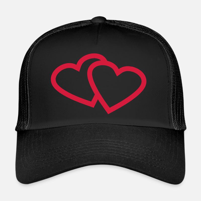 heart - Trucker Cap - black/black
