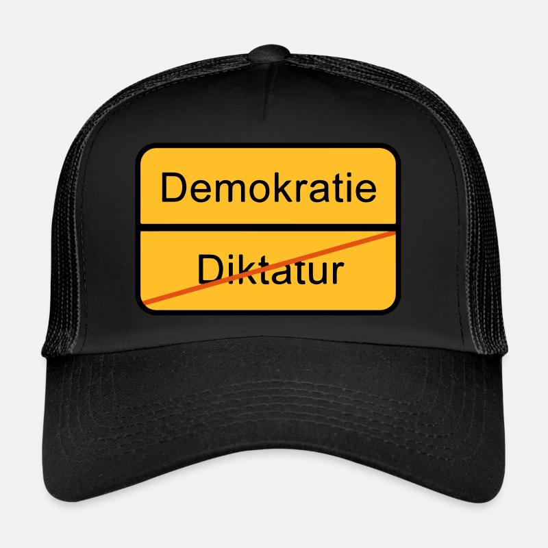 Demokratie oder Diktatur - Trucker Cap - Schwarz/Schwarz
