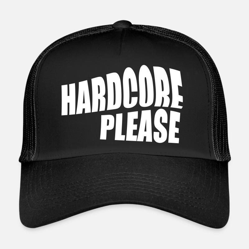 dessins rave. - Casquette trucker  - noir/noir