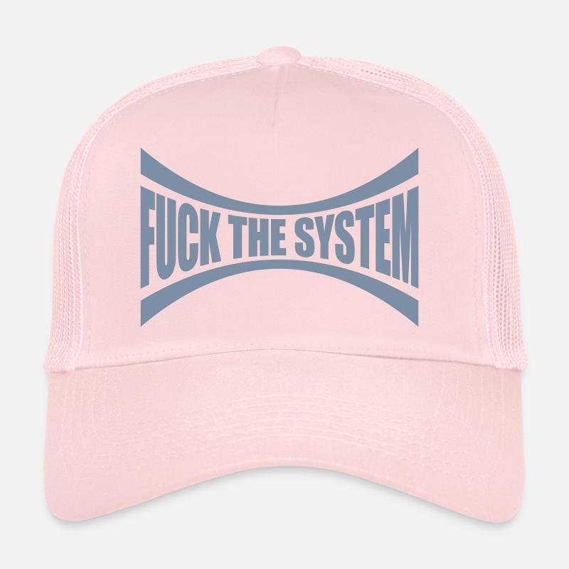 Fuck the system anarchy Trucker Cap