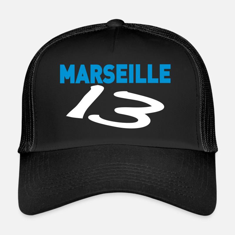 marseille_13 OM - Trucker Cap - black/black