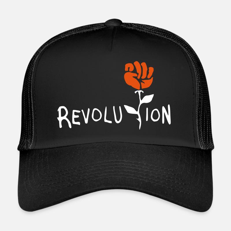 revolution faust rose - Trucker Cap - Schwarz/Schwarz