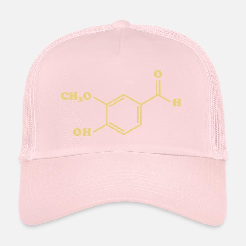 Vanilla Vanillin Molecular Chemical Formula Trucker Cap