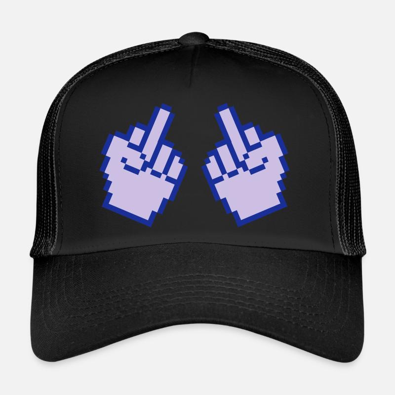 mittelfinger pixel 2 Trucker Cap