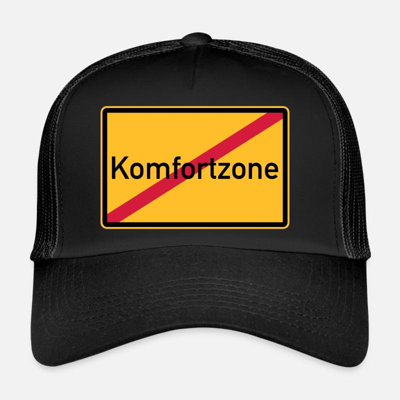 Komfortzone verlassen - Trucker Cap - Schwarz/Schwarz