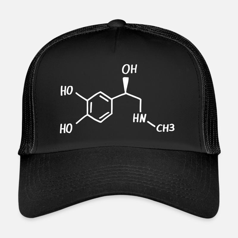 Adrenalin Formel Chemie Physik Student Geschenk - Trucker Cap - Schwarz/Schwarz