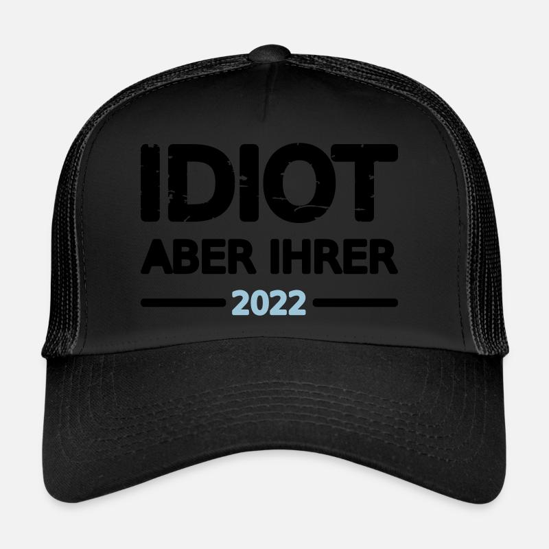 Idiot Pärchen 2022 Mann Design Motiv Grunge Vector Trucker Cap