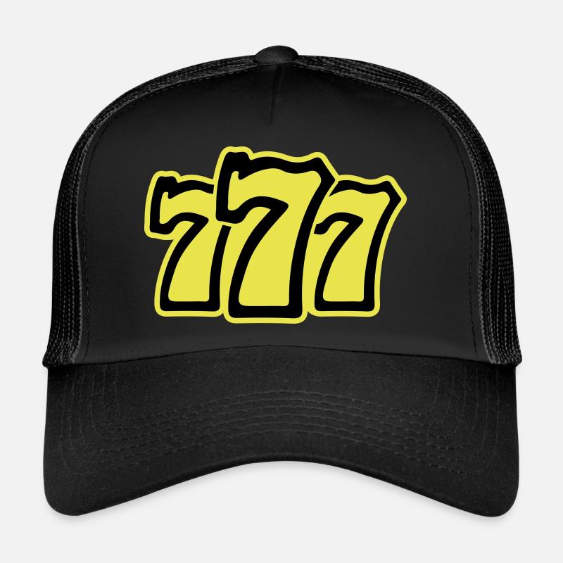 777 - Trucker Cap - Schwarz/Schwarz