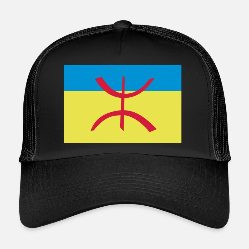 Drapeau Berbère Amazigh Algérie - Casquette trucker  - noir/noir