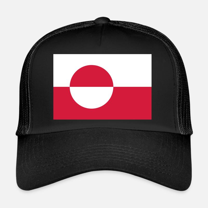 Groenland flag / Drapeau Groenland Casquette trucker 