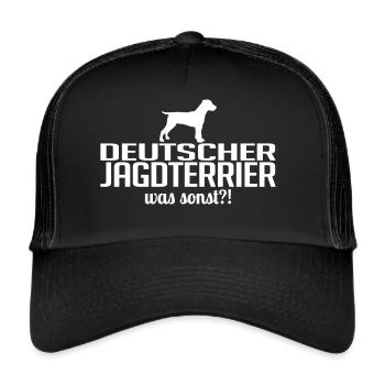 DEUTSCHER JAGDTERRIER was sonst - Trucker Cap - Schwarz/Schwarz - Vorne