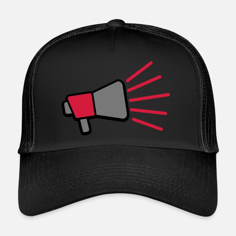 Mégaphone à symbole de parole forte Casquette trucker 