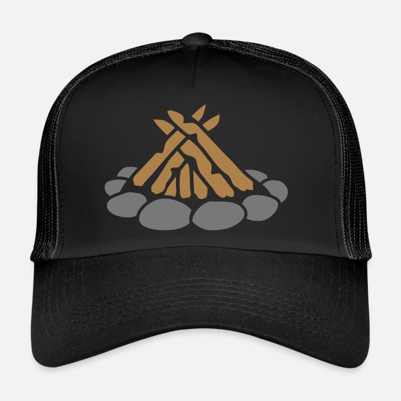 Feu de camp Romance Camping Feu de camp Camping Casquette trucker 