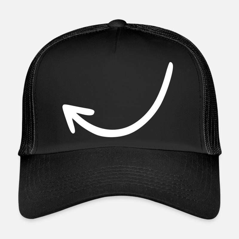 Flèche dessin esquisse blanc Casquette trucker 