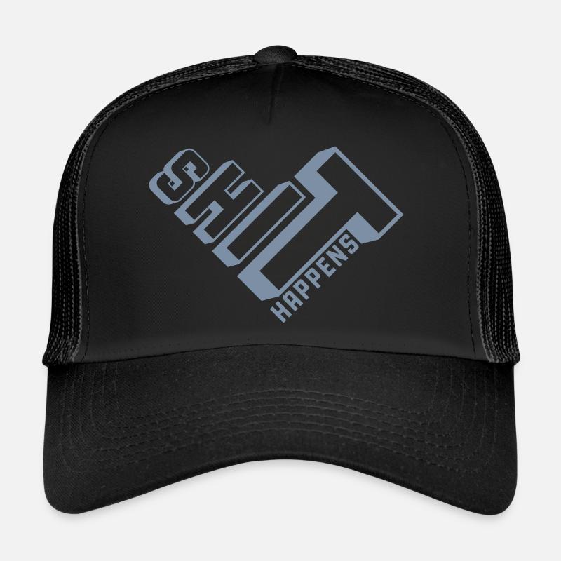 La merde arrive la devise du destin Casquette trucker 