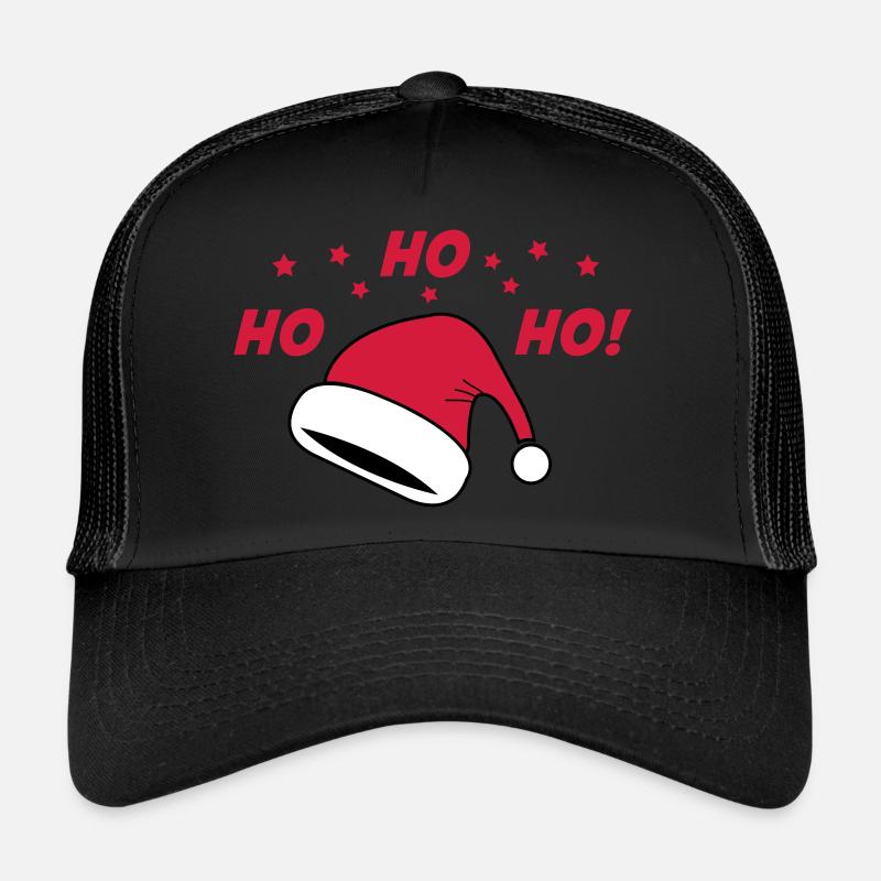 Weihnachtsmütze - Trucker Cap - Schwarz/Schwarz