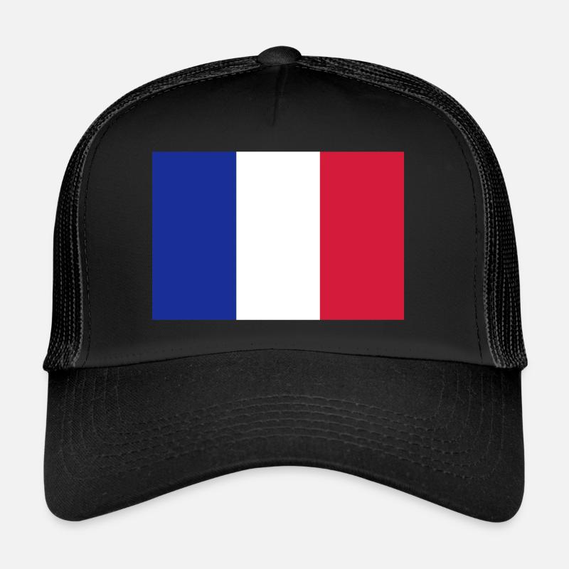 Frankreich - Trucker Cap - Schwarz/Schwarz