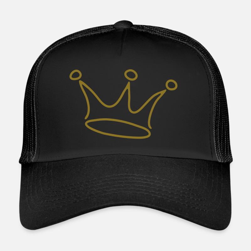 crown black - Trucker Cap - Schwarz/Schwarz