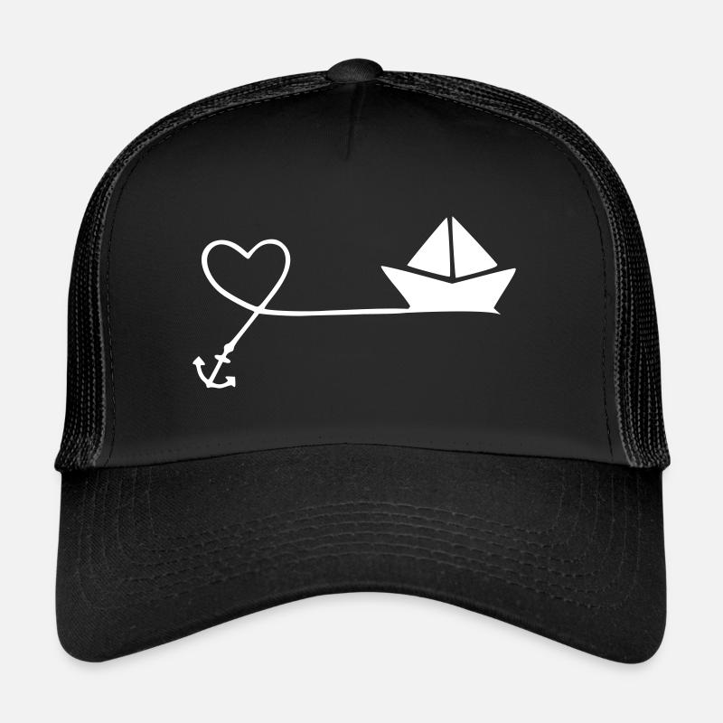 bateau mouillage coeur maritime Casquette trucker 