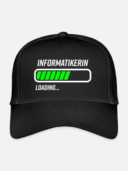 Informatikerin Loading Ladebalken - Trucker Cap - Schwarz/Schwarz