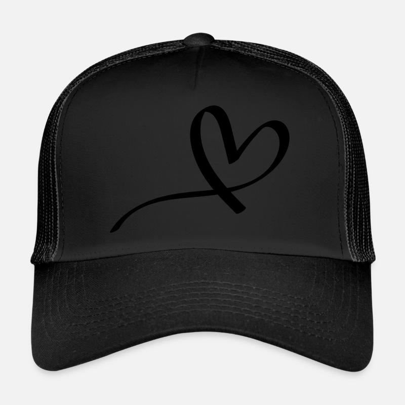 Süßes gemaltes Comic Herz Trucker Cap