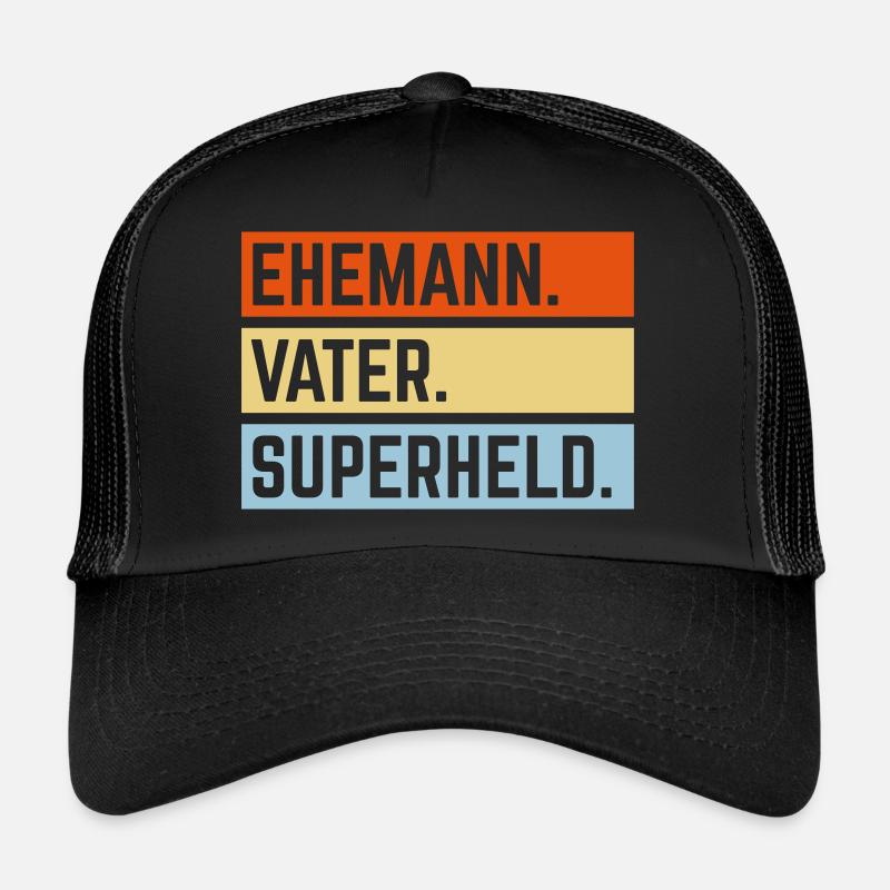Ehemann Vater Superheld (Super Papa Superpapa 3C) Trucker Cap