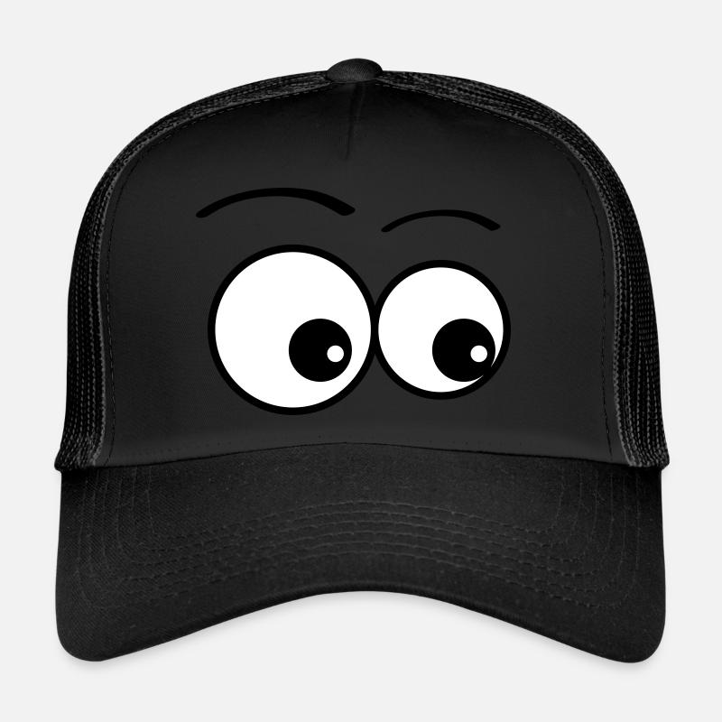 augen - Trucker Cap - Schwarz/Schwarz