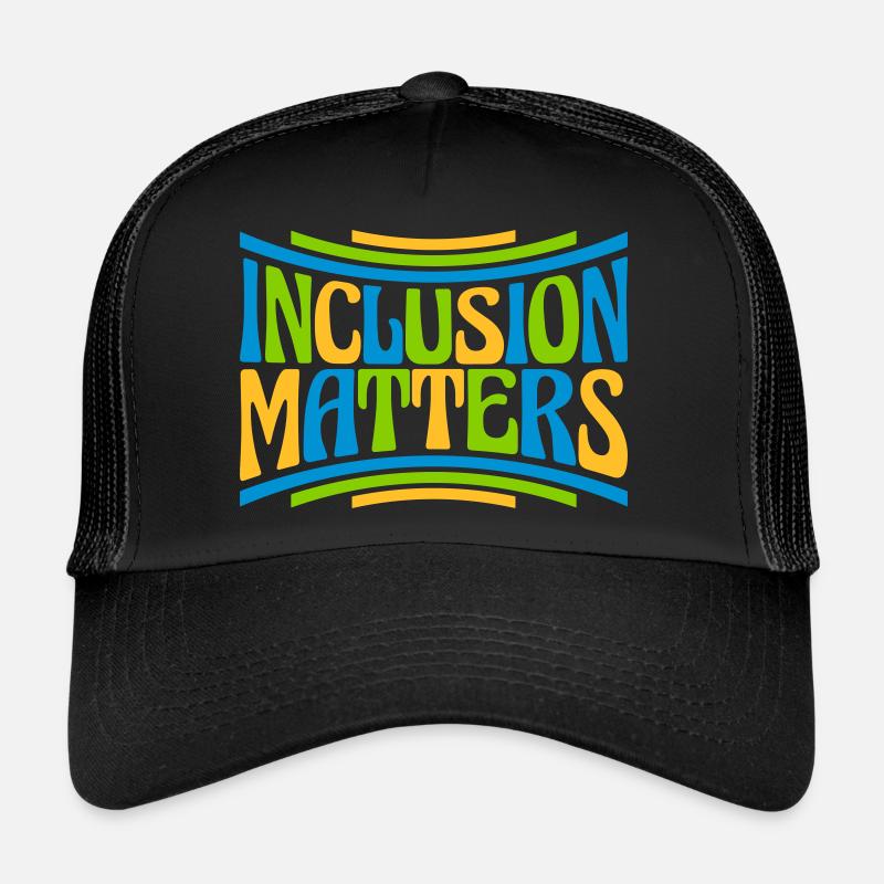 inclusion matters Logo Quote Trucker Cap